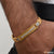 1 Gram Gold Plated 2 Line with Diamond Best Quality Bracelet for Men - Style C268