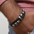 Superior Quality Graceful Design Silver & Black Color Bracelet for Men - Style C273
