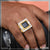 1 Gram Gold Forming Blue Stone With Diamond Glamorous Design Ring - Style B004