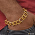 1 Gram Gold Plated Round Linked Glamorous Design Bracelet for Men - Style C425
