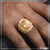 1 Gram Gold Plated Yellow Stone with Diamond Funky Design Ring for Men - Style B199
