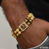 1 Gram Gold Plated Mahakal Best Quality Rudraksha Bracelet for Men - Style B962