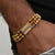 1 Gram Gold Plated Om Glamorous Design Rudraksha Bracelet for Men - Style B968