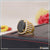 1 Gram Gold Plated Black Stone With Diamond Funky Design Ring For Men - Style B200