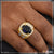 1 Gram Gold Plated Blue Stone with Diamond Funky Design Ring for Men - Style B262