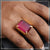 1 Gram Gold Plated Pink Stone Best Quality Elegant Design Ring For Men - Style B251