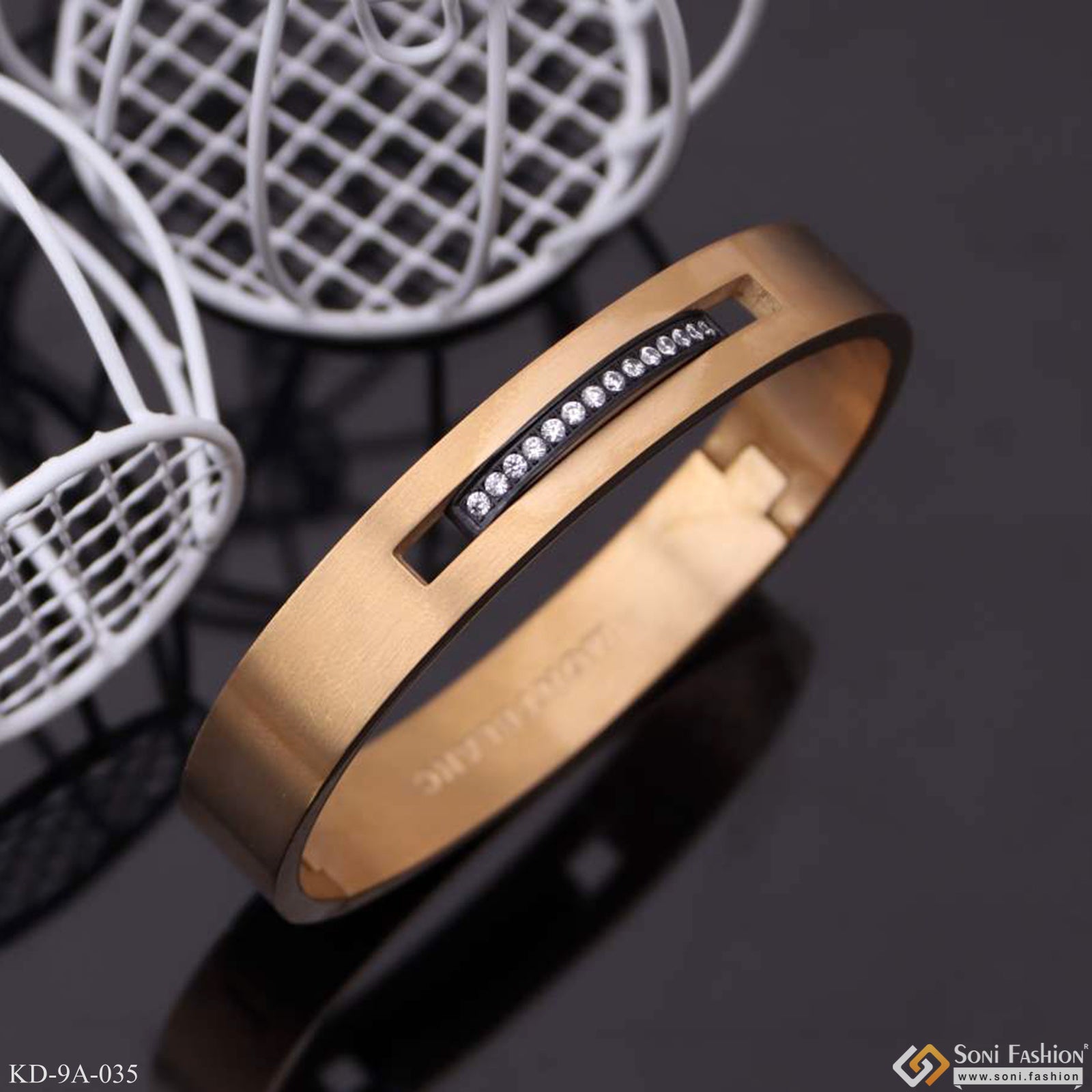 Black Line Cube Stainless Steel Bracelet Kada Delicate Design For Men -  Style A035 – Soni Fashion®