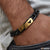 Decorative Design Best Quality Black & Golden Color Bracelet for Men - Style C086