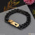Decorative Design Best Quality Black & Golden Color Bracelet for Men - Style C086